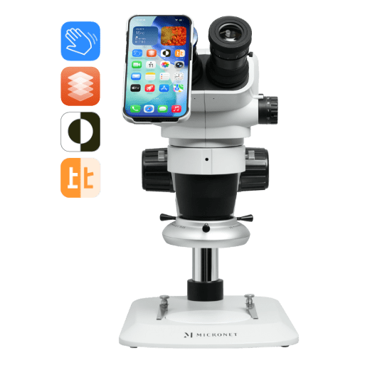 双眼ズーム式実体顕微鏡 AIパクっ太61 iPhone17・垂直照明セット （3